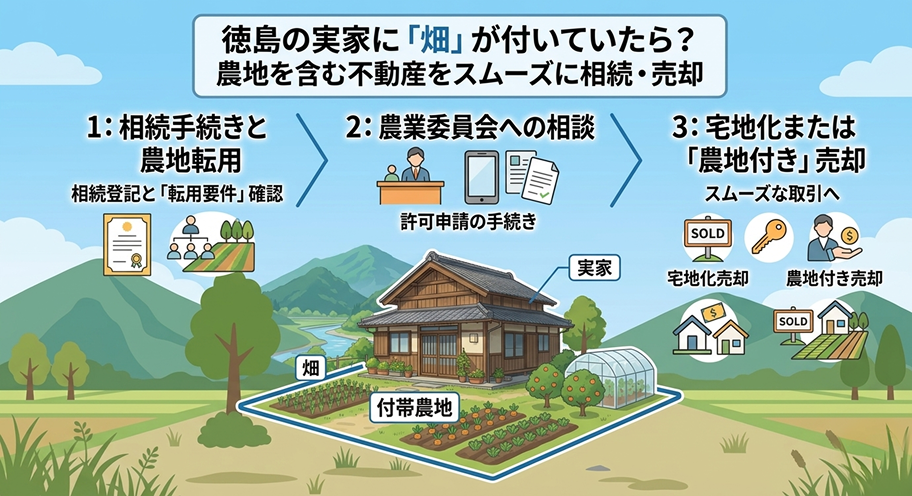徳島の実家に「畑」が付いていたら？農地を含む不動産をスムーズに相続・売却する手順