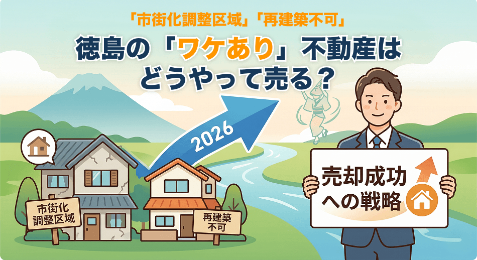 徳島の「市街化調整区域」や「再建築不可」の家は売れる？2026年の市場動向と高値売却の戦略