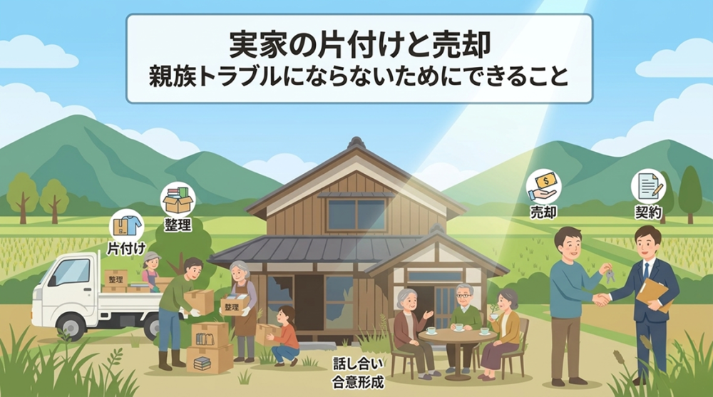 実家の片付けと売却で親族トラブルを防ぐ秘訣｜徳島市で不動産売却・相続・空き家相談なら